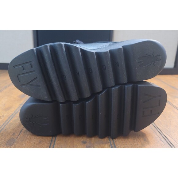 FLY London Black/Graphite Velvet Wedge Loafer-Size EU 40-P501347000 - Picture 6 of 7